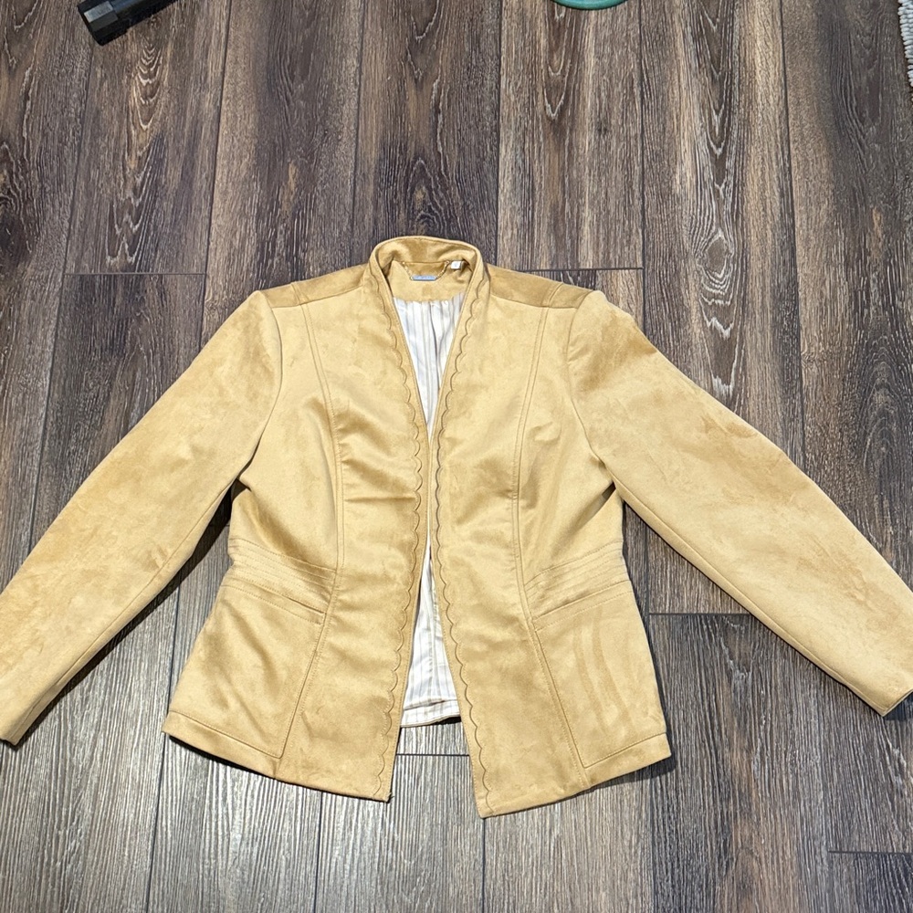 Elegant Tan Women's Chico’s Jacket Size 10